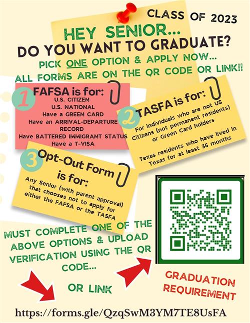 Fafsa/Tafsa Graduation Requirement